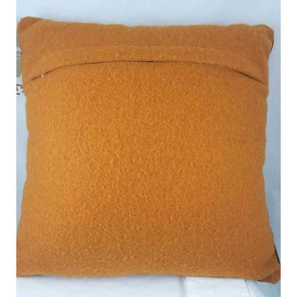 Thro Marlo Lorentz Odetta‎ Owl Decorative Beaded Owl Wool Felt 12x12 Pillow NWT